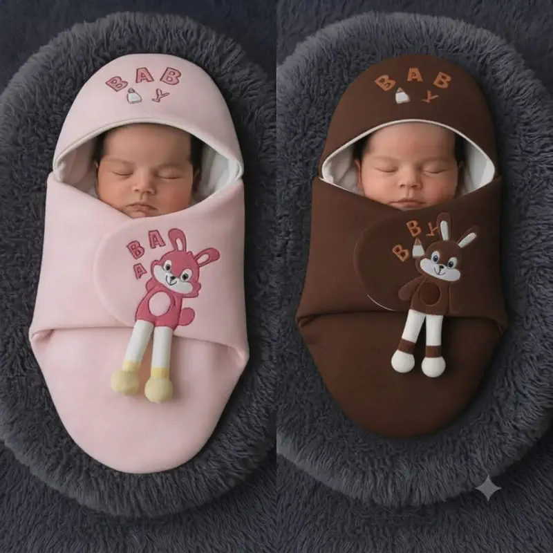 ২ পিচ NEW ওরিজিনাল চায়না Baby Blanket (Coffee+pimk)