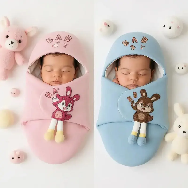 ২ পিচ NEW ওরিজিনাল চায়না Baby Blanket (pink+paste)