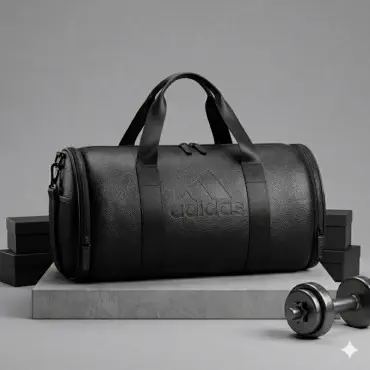 Premium Leather Gym Bag (15 inch) Adidas