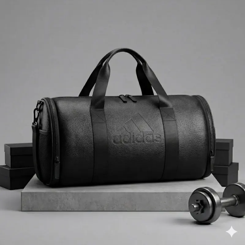 Premium Leather Gym Bag (15 inch) Adidas