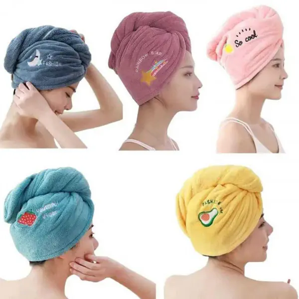 Quick Dry Hair Cap Towel ( meroon )