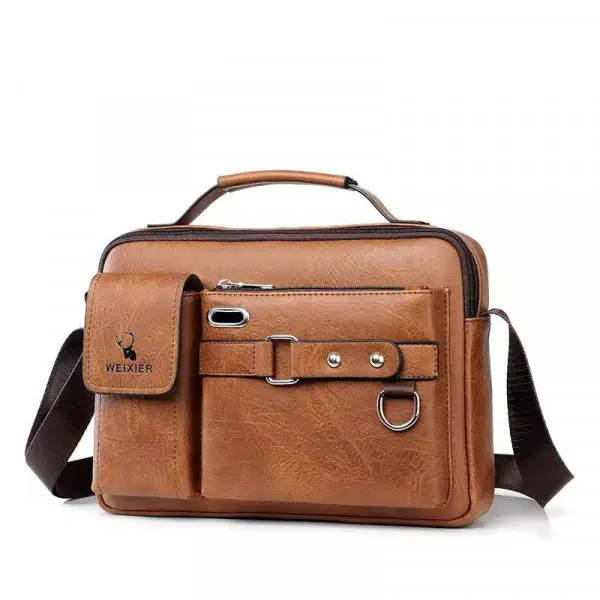 (৯"/১৩")Men's Shoulder Bag (Broun)