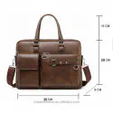 High capacity Men's Shoulder Bag (১২"/১৬") কফি কালার