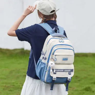 Academy Style Waterproof School Book Bag(Blue colour)