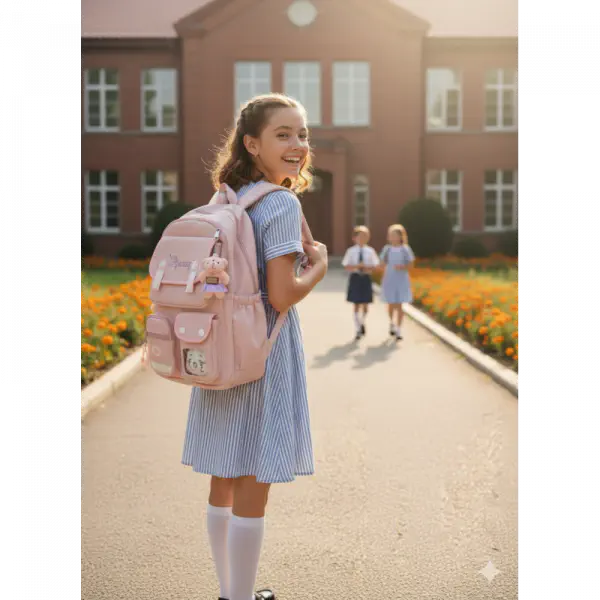 Waterproof School Bags .class 1-10 {pink }