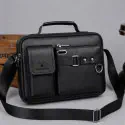 (১২"/১৬") কালো কালার।Men's Shoulder Bag