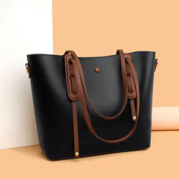 Luxury Official leather Tote bag (Black )