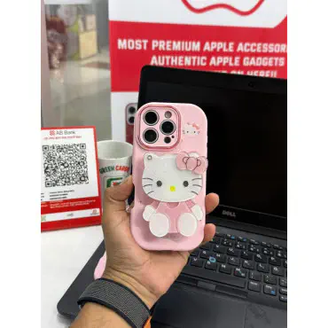 Premium Hello Kitty Mirror Pop Socket Case for iPhone