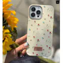 Pu Leather Texture Flowers  Case for iPhone  