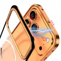 Aluminum Metal Frame Electroplated Magnetic Frosted Phone Case for iphone