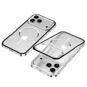 Aluminum Metal Frame Electroplated Magnetic Frosted Phone Case for iphone