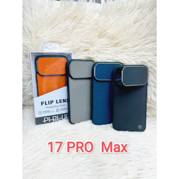 PHBLUE Flip Lens Protecting Case, specifically designed for the iPhone 17 Pro Max.