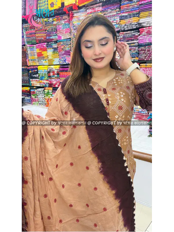 Embrodiary Chundry Batik Dress