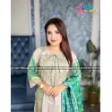 Exclusive Slab Cotton Three Piece