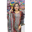 Shehjadi Slub Cotton Three Piece