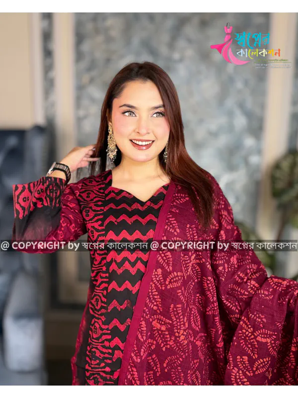 Vegetable Dye  Batik Three Pis