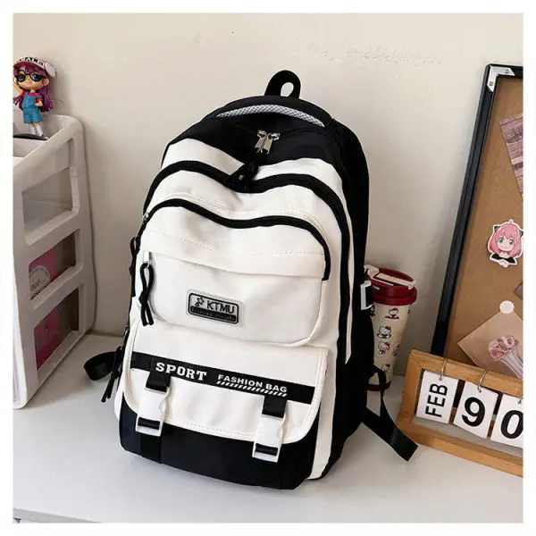 Academy Style Waterproof School Book Bag(Black Colour)
