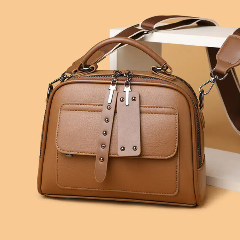 Vintage Shoulder Bag (Brown)