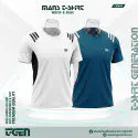 Mesh T-Shirt 2 Pcs Combo - White_Petrol