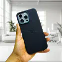 Premium Vegan leather With Camera Metal Bumper Case For iPhone 15 To 16 Pro Max