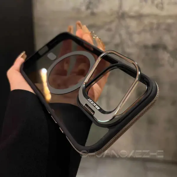 New Metal Camera Stand Case for iPhone