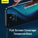 Baseus 0.3mm 2Pcs Full-Screen, Full-Glass Tempered Glass Film for iPhone 13 /13 Pro / 13 Pro Max.