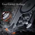 Creative Aluminum Metal Corner Bumper Frameless Phone Cover With Rotatable Ring Stand Phone Case for iPhone
