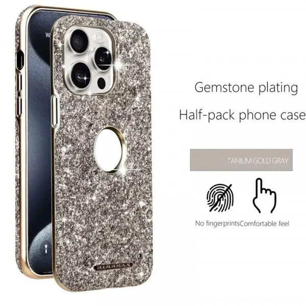 Fashion Electroplating Glitter Bling Magnetic Case for iPhone , Sparkle, Style & Wireless Convenience