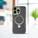 Luxury Carbon Fiber Kickstand Magsafe Case For Iphone 12 To  16 Pro Max
