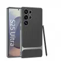 GKK Electroplating Leather Straw Mat Pattern Case For Samsung Galaxy Ultra Series  