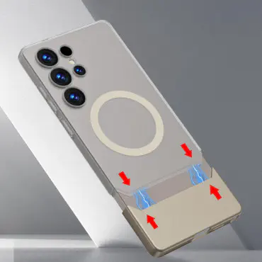 Translucent Hard Matte PC Case For Samsung Galaxy Ultra Series Stitching Case Support Wireless Charging