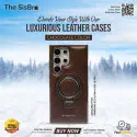 Business PU Leather Magnetic  Case For Samsung With Ring Stand Wireless Charging Shockproof Cover