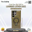 Business PU Leather Magnetic  Case For Samsung With Ring Stand Wireless Charging Shockproof Cover