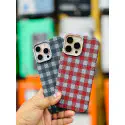 LUXO Life New Checkerboard Carbon Fiber Texture Cover for iPhone – Slim Magnetic Case with Metal Camera Frame