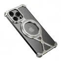 Aluminum Alloy Frameless Case With Rotatable Holder Magnetic Metal Case For iPhone 