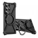 Aluminum Alloy Frameless Case With Rotatable Holder Magnetic Metal Case For Samsung