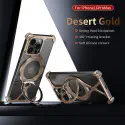 Aluminum Alloy Frameless Case With Rotatable Holder Magnetic Metal Case For iPhone 