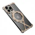 Aluminum Alloy Frameless Case With Rotatable Holder Magnetic Metal Case For iPhone 