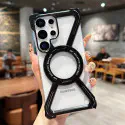 Aluminum Alloy Frameless Case With Rotatable Holder Magnetic Metal Case For Samsung