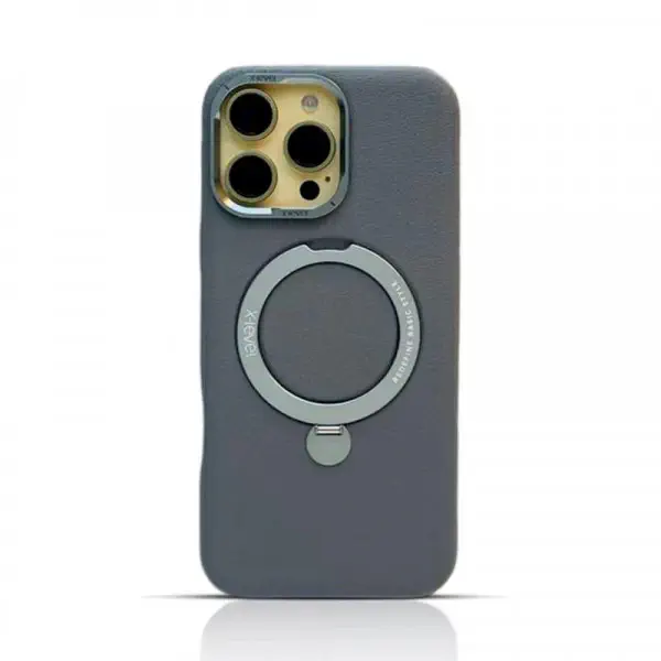 Luxury Carbon Fiber Texture PU Leather Magnetic Phone Case For iPhone 16 Pro Max & 16 Pro Metal Stand Protective Cover