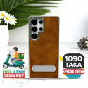 Luxury Leather Electroplating Kickstand Case For Samsung Galaxy Ultra Series
