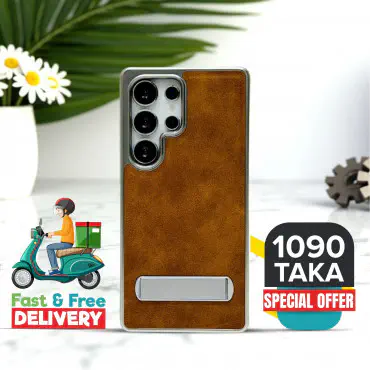 Luxury Leather Electroplating Kickstand Case For Samsung Galaxy Ultra Series