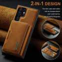 Suitable PU Leather Magnetic Card Holder Wallet Phone Case For Samsung Galaxy S24 Ultra, S23 Ultra 