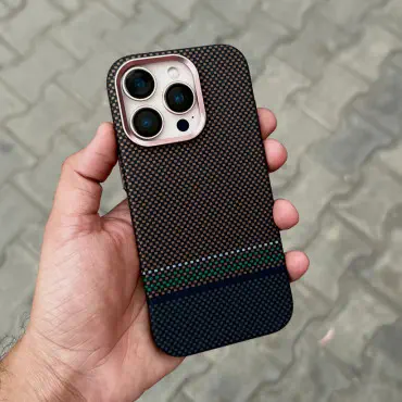 Fashionable Sunset Moonrise Carbon Fiber Texture Matte Bumper iPhone Case