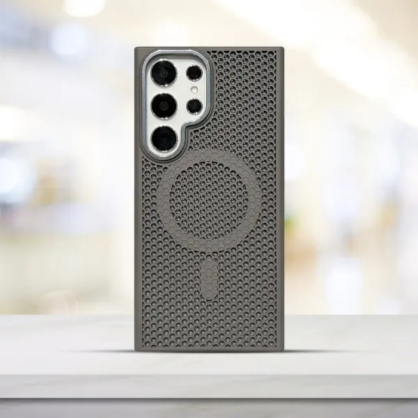 Heat Dissipation Mesh Bracket Cooling For Magnetic Wireless Charge Phone Case For Samsung Galaxy