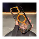 High-End anti-slip strip Contrast color lens holder magnetic Case For iPhone 