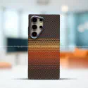 Luxo Carbon Fiber Pattern Metal Camera Frame Magnetic Case for Samsung Galaxy Ultra Series