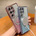 Luxury Glitter Magnetic Bling Ring Holder Magsafe Supported Case For Samsung Galaxy