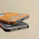 Luxury Plating PU Leather Fold Bracket Holder Phone Case For iPhone Electroplating Kickstand Shockproof Cover