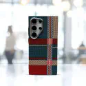 Luxo Carbon Fiber Pattern Metal Camera Frame Magnetic Case for Samsung Galaxy Ultra Series